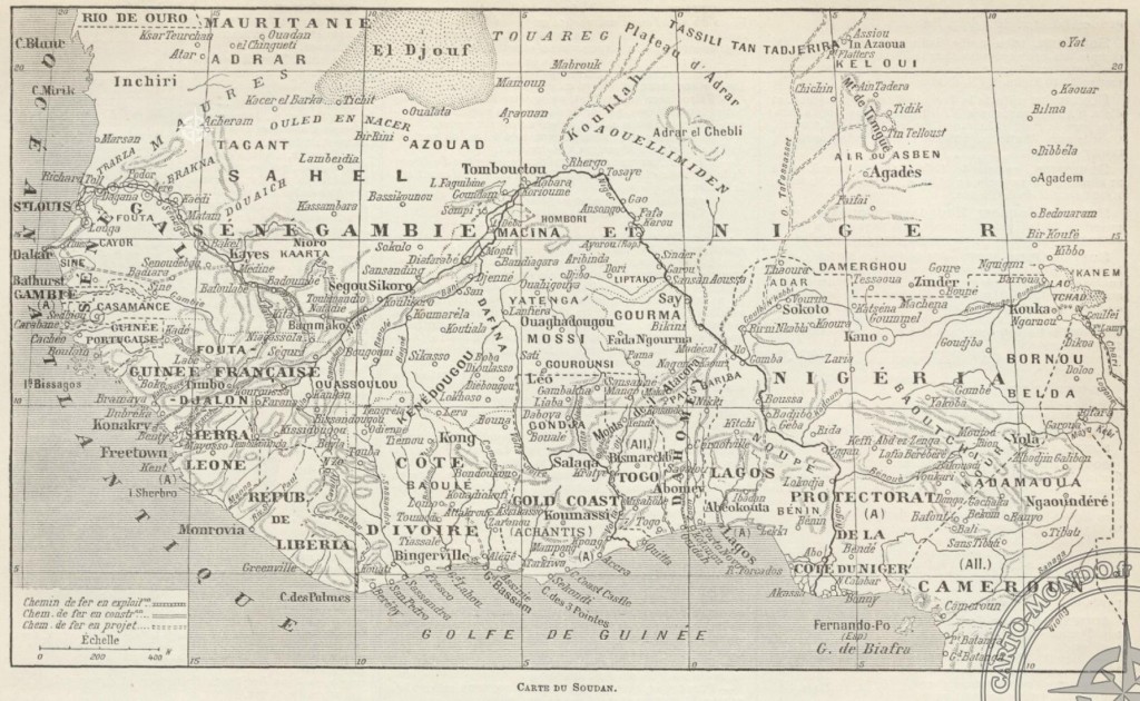Carte Soudan français 1900-1901